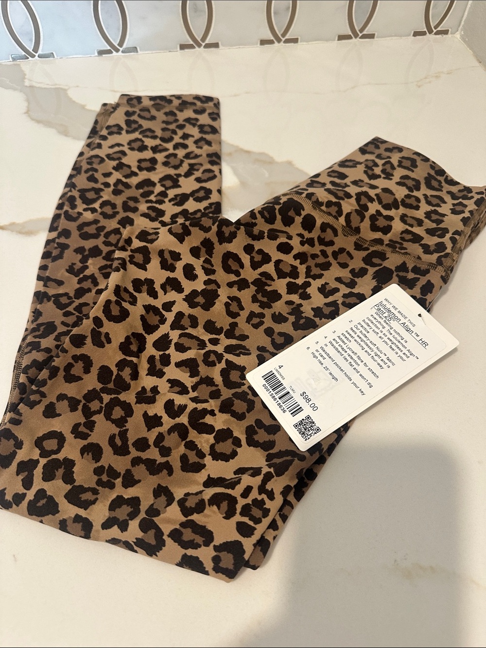 NWT lululemon Align High-Rise Pant 25” True Leopard Multi sz  4